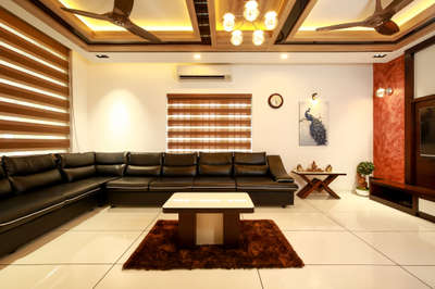 Furniture, Living, Table, Ceiling, Lighting Designs by Architect Monnaie Architects  And Interiors, Palakkad | Kolo
