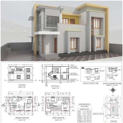 Exterior, Plans Designs by Civil Engineer Sreehari S Nair, Thiruvananthapuram | Kolo