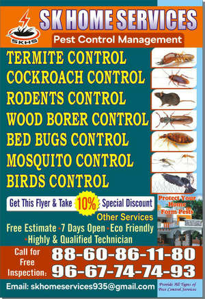 sk home services pest control services